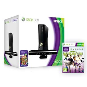 Xbox 360 Slim (250 GB) + Kinect sensor + Kinect Sports